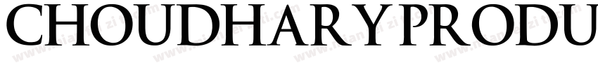 CHOUDHARY PRODUCTS I字体转换
